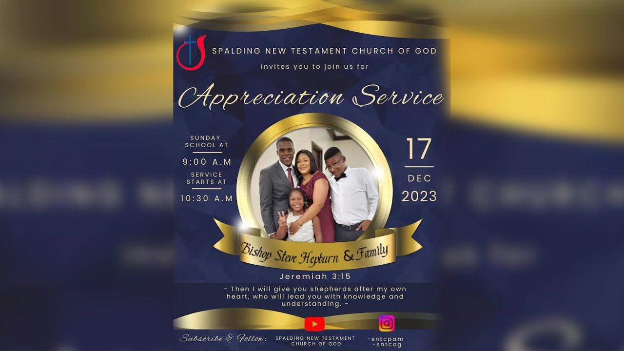 APPRECIATION SERVICE BISHOP STEVE HEPBURN AND FAMILY