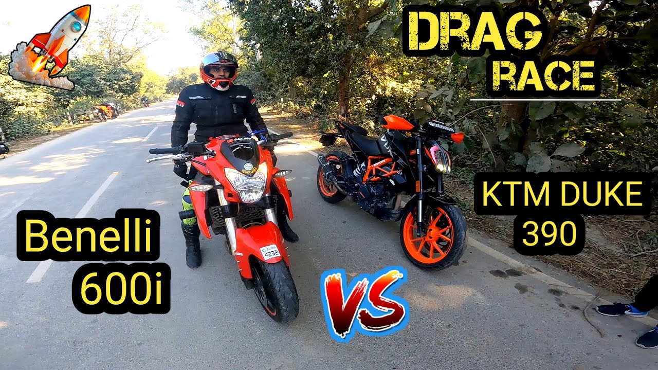 Benelli 600i vs Duke 390 drag race 🚀🚀