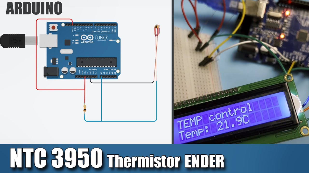Как подключить термистор NTC 3950 (ENDER) к Arduino?