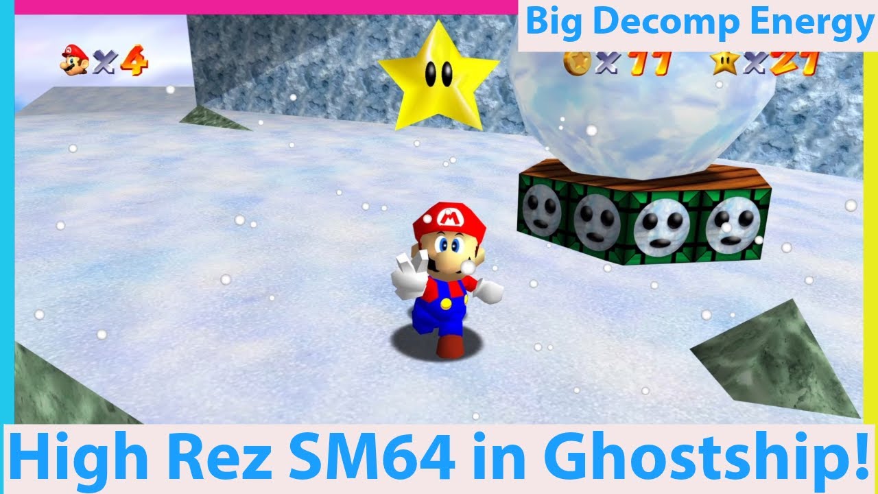 A Better Super Mario 64 PC Port! Ghostship with HD Textures
