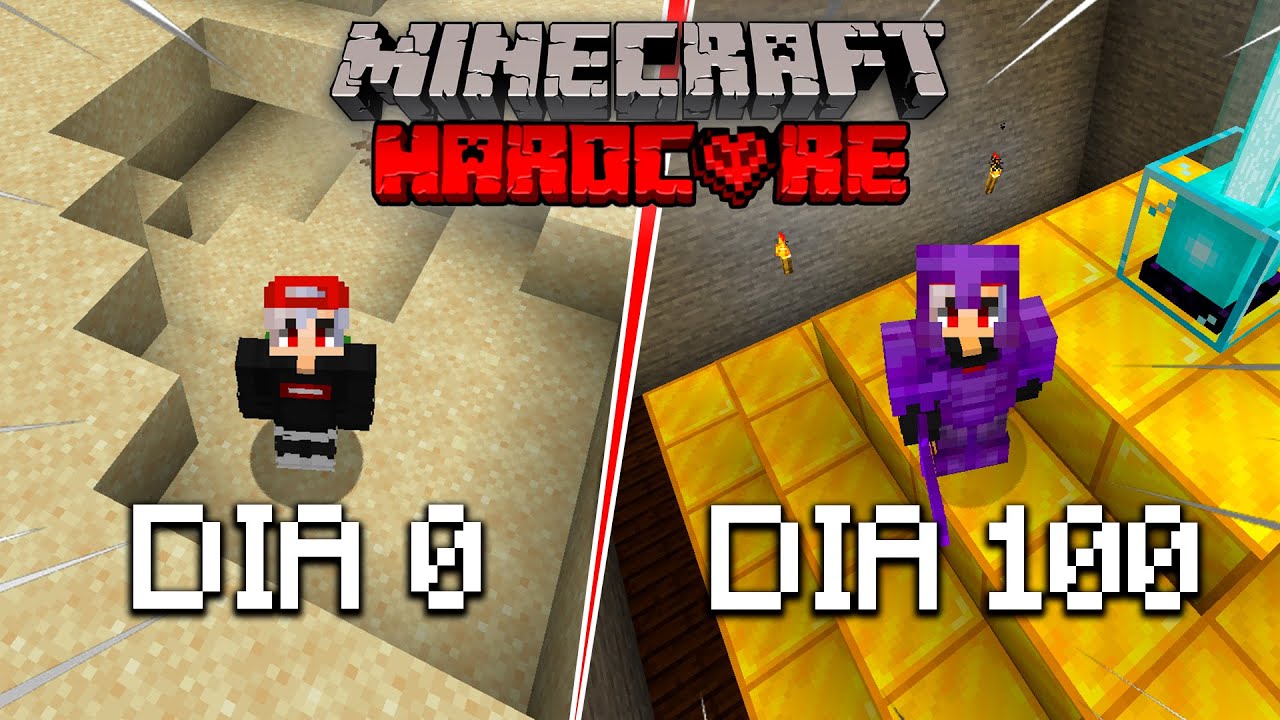 ASI SOBREVIVI 100 D&Iacute;AS EN MINECRAFT HARDCORE | MINECRAFT con 1 SOLA VIDA