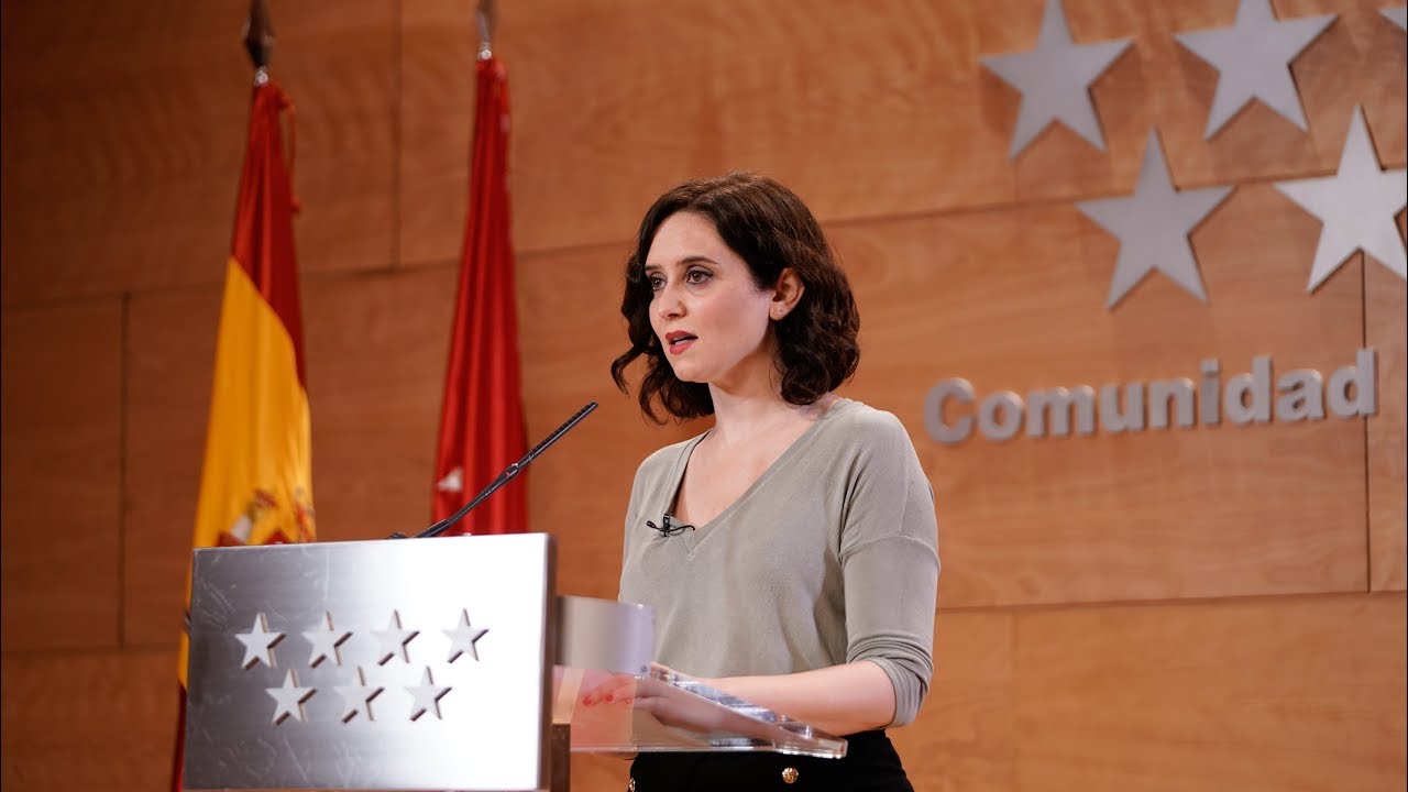 Comparecencia de la presidenta de la Comunidad de Madrid, Isabel Díaz Ayuso