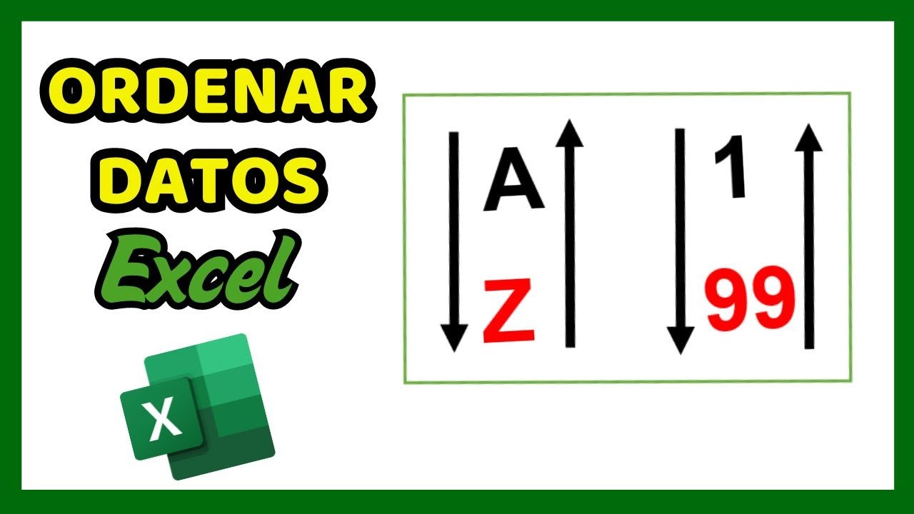 ✔️Como ORDENAR DATOS en Excel ASCENDENTE y DESCENDENTE (2024)