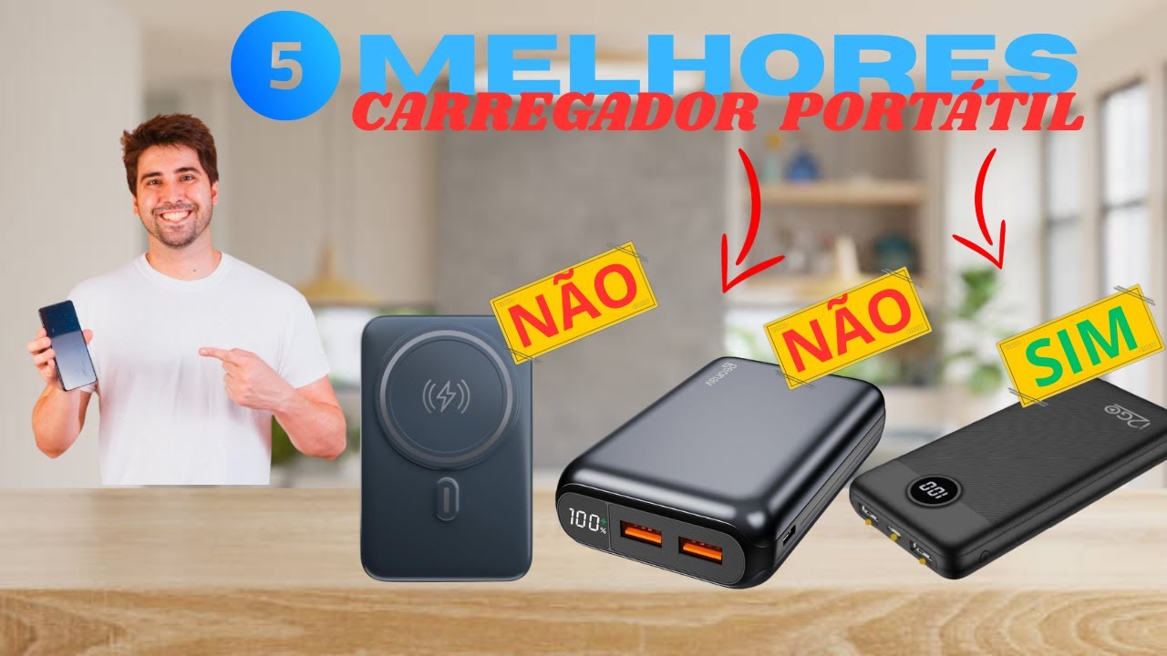 TOP 5 MELHORES CARREGADOR PORTÁTIL/ POWER BANK PARA 2025!!