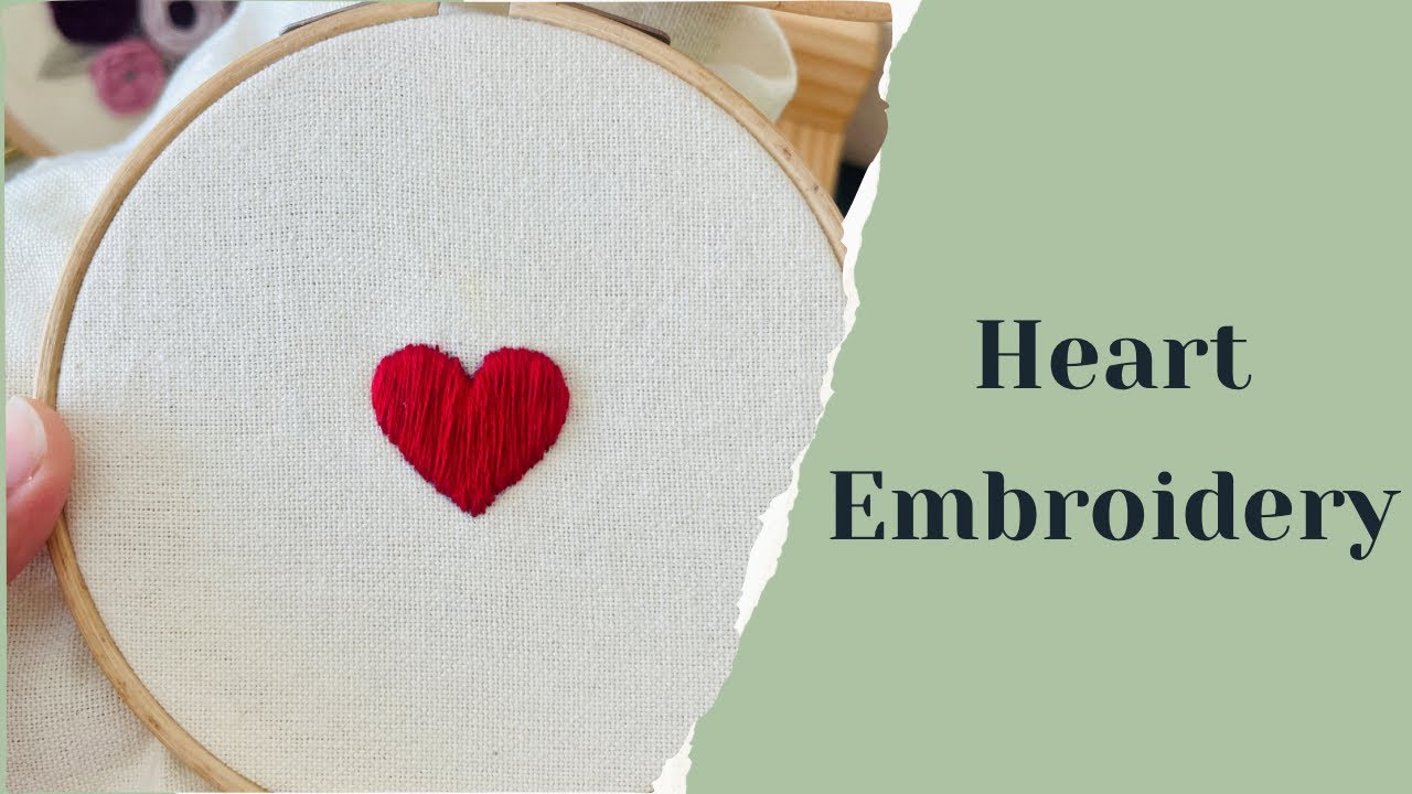 Heart embroidery |Hand embroidery for beginners | Embroidery by thebloomingthreads