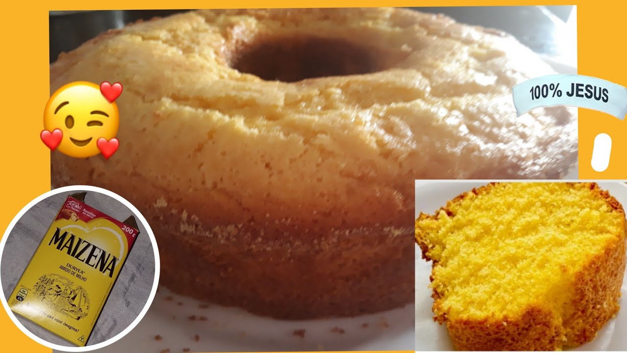 Bolo de fubá com maizena fofinho