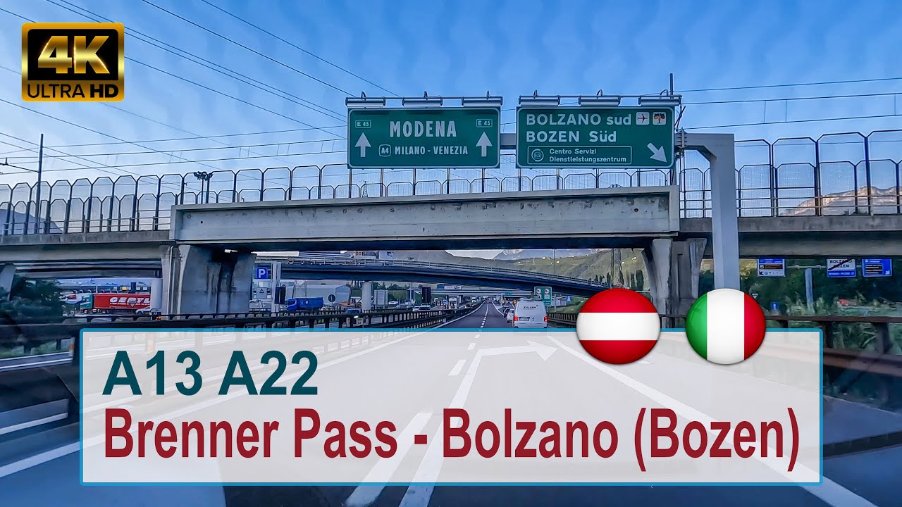 Driving from Brenner Pass in Austria 🇦🇹 to Bolzano (Bozen) in Italy 🇮🇹