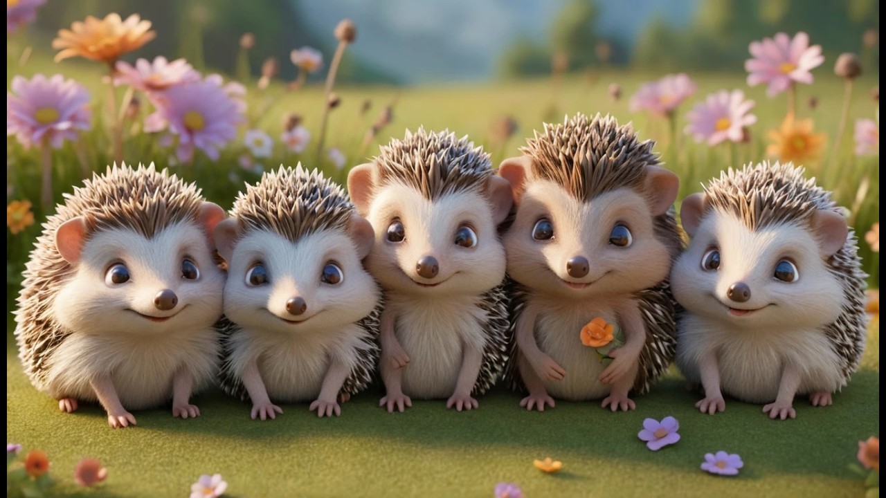 Five Little Hedgehogs Snuggle Snuggle Snuggle | Sweet Animal Song & Counting Rhyme