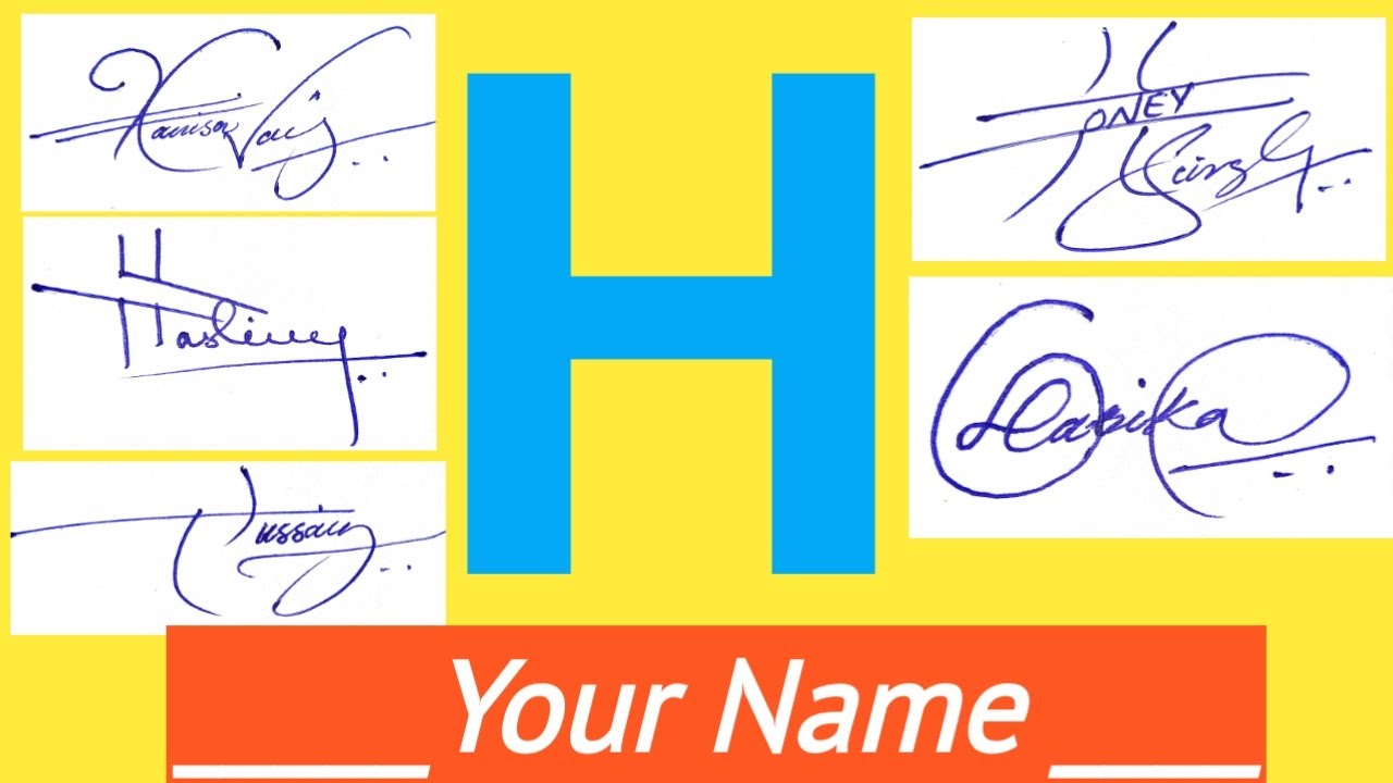 ✔️H Signature Style | Signature Style Of My Name  | How To Create My Own Signature