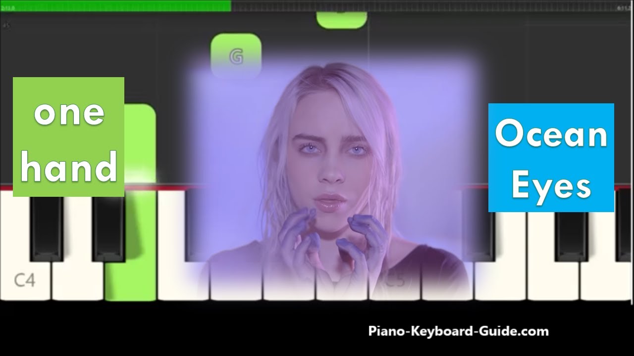 How to Play Ocean Eyes by Billie Eilish - Very Easy Slow Piano Tutorial