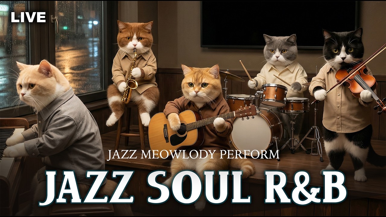 Midnight Smooth Jazz Lounge 🎷 Deep Focus Instrumental for Sleep & Stress Relief | Jazz Meowlody