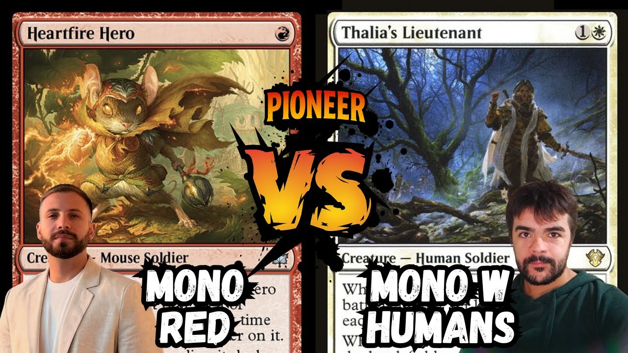 Mono red vs Mono W Humans | MTG Pioneer