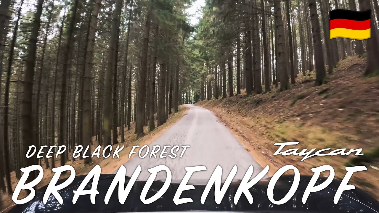 Driving Germany: Brandenkopf Scenic PORSCHE Taycan mountain drive (Oberwolfach - Unterharmersbach)