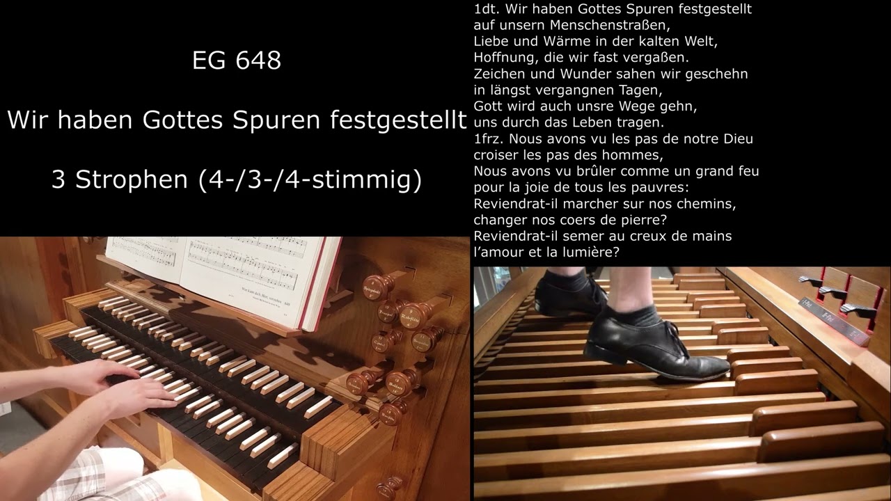 EG 648 RWL - Wir haben Gottes Spuren festgestellt (Orgelsätze mit Liedtext)