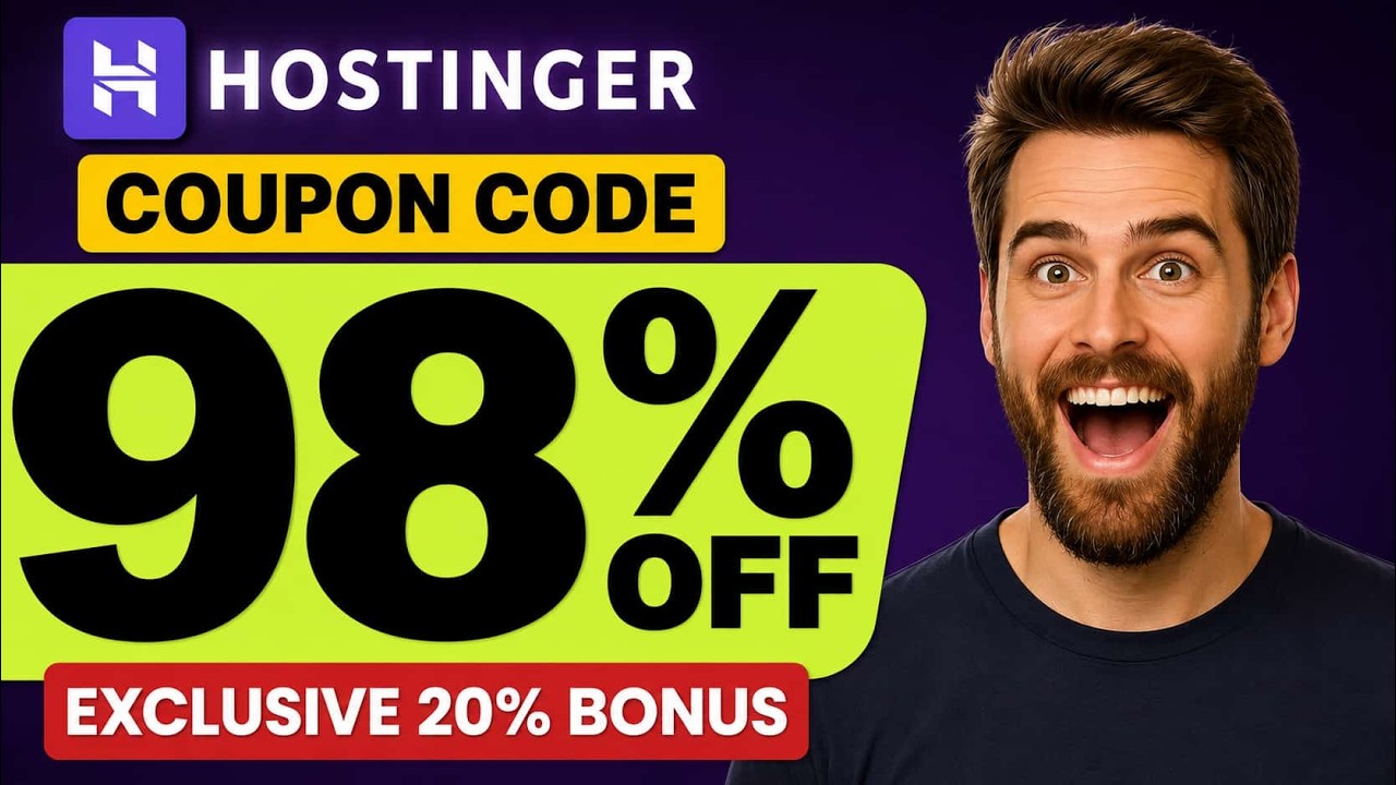 Hostinger Coupon Code 2026 | Hostinger Promo Code | EXCLUSIVE 20% EXTRA Hostinger DISCOUNT Code