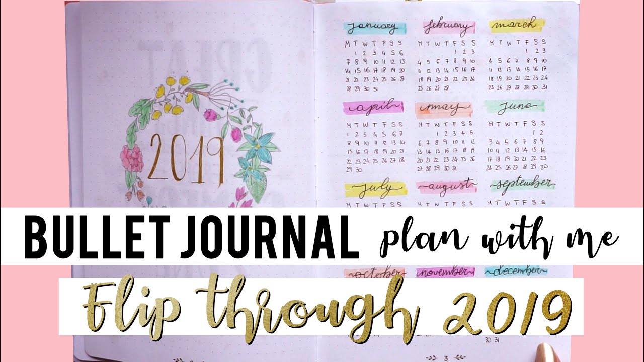 Bullet Journal 2019 flip Through!