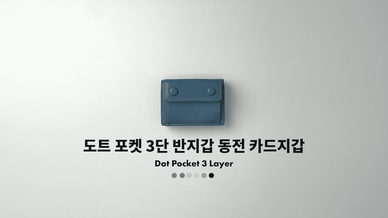 르마스크 도트 포켓 3단 반지갑 동전 지폐 카드지갑 수납영상 4K