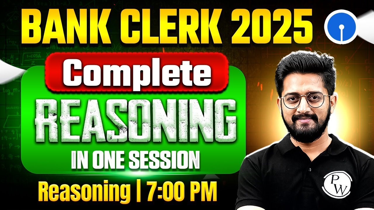 IBPS / SBI Clerk 2025 | Complete Reasoning One Shot | Bank Clerk Reasoning by Sachin Sir