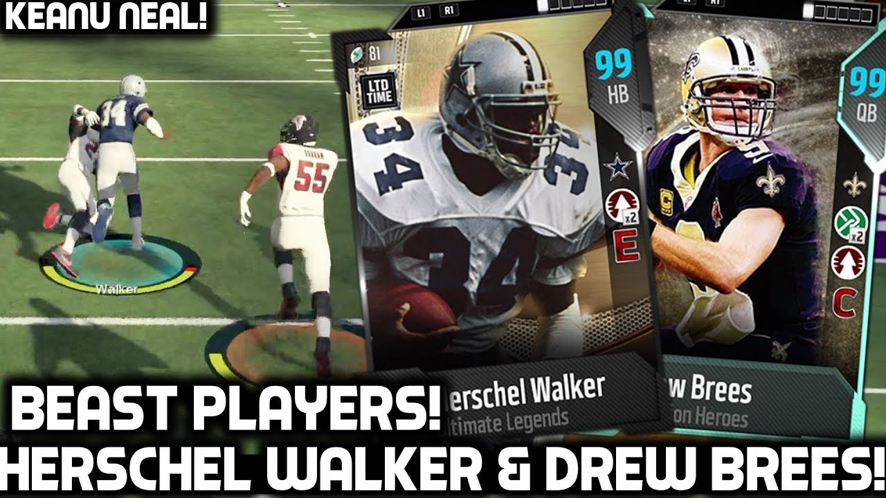 99 DREW BREES & HERSCHEL WALKER ARE ANIMALS! Madden 18 Ultimate Team