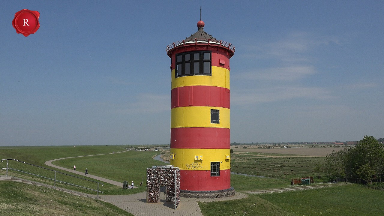 Nordsee #Greetsiel, Ostfriesland. Fischkutter. GoPro 4K. North Sea with interior view of a windmill