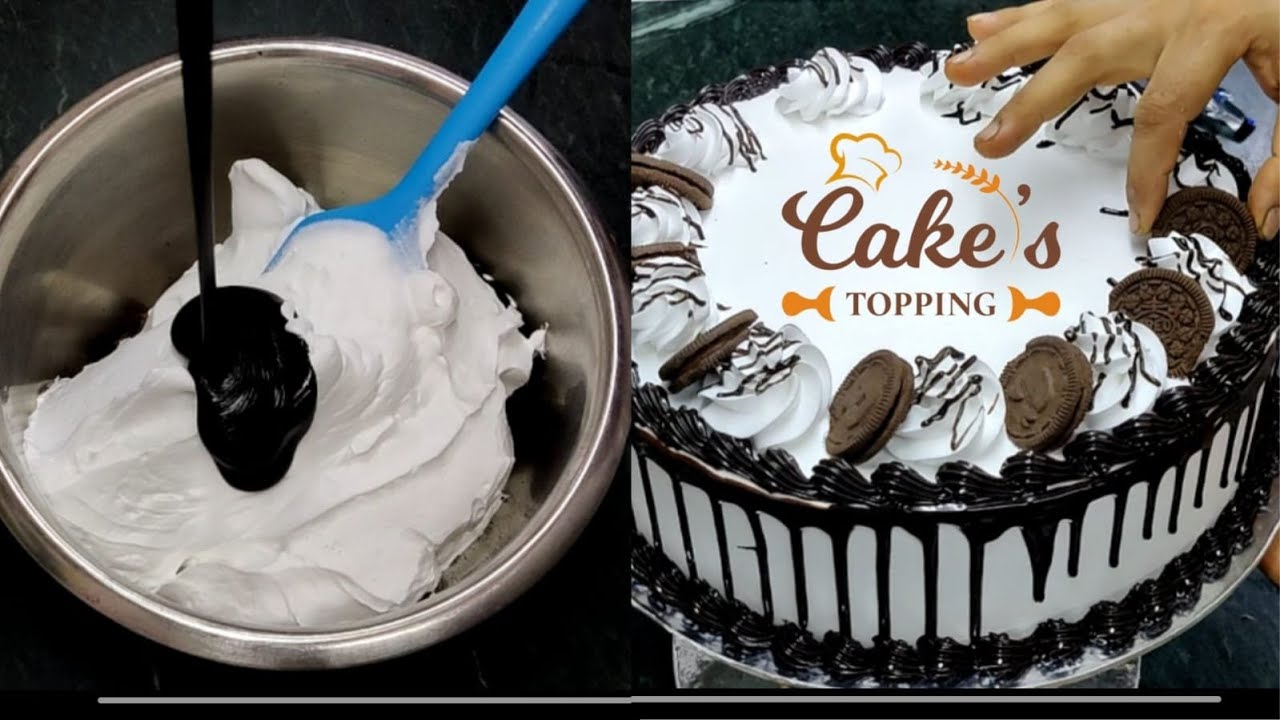 Oreo-chocolate flavor cake || Oreo cake || cake's topping
