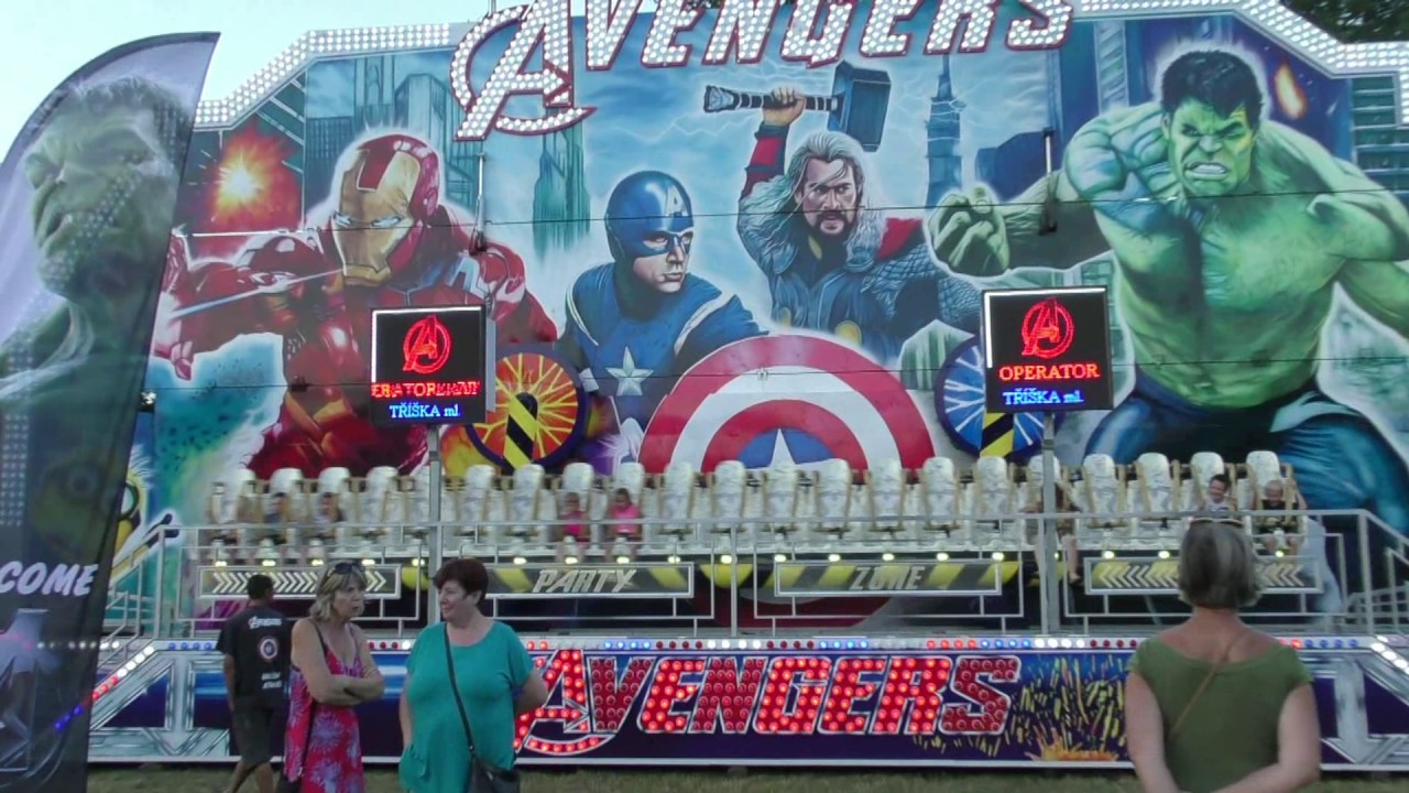 Sázavská pouť 2017 - ATRAKCE LAVICE AVENGERS / ATTRACTION BENCH AVENGERS OFF-RIDE