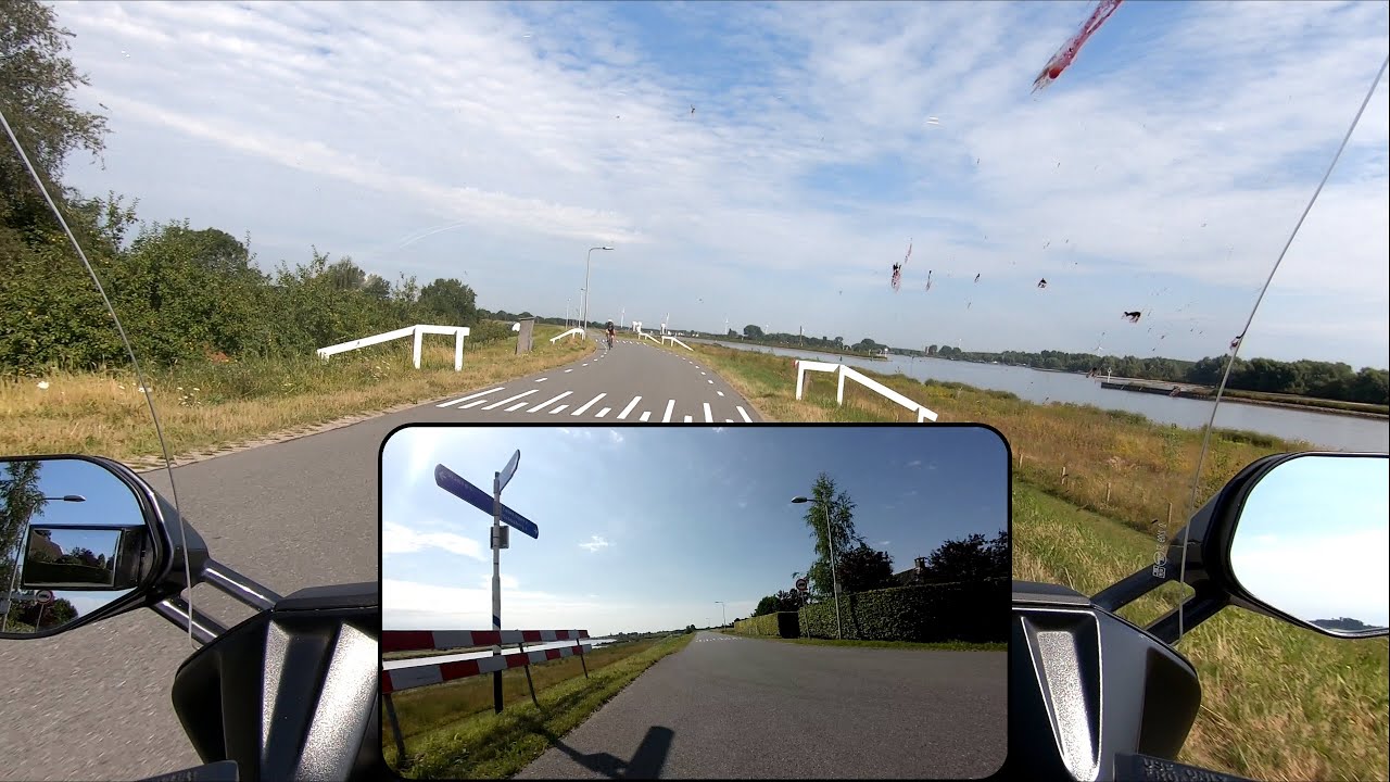 Motor Video FJR1300AE River Lek, Lekdijk from Ravenswaaij to Vianen P2