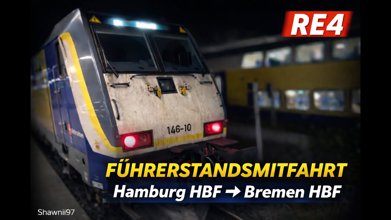 Führerstandsmitfahrt RE4 Hamburg Hbf nach Bremen Hbf