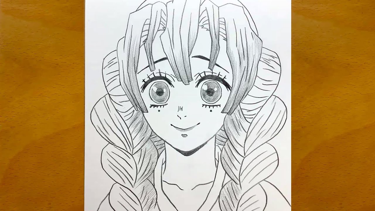 How to draw Mitsuri Kanroji from Demon Slayer | Anime drawing videos for beginners | Anime drawing