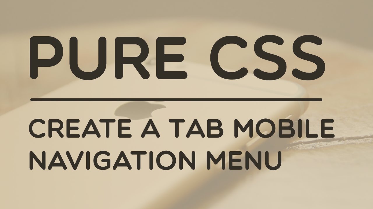 Create a Tab Navigation Menu with CSS