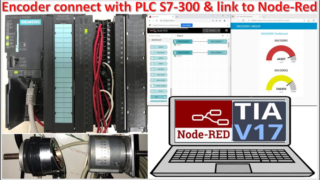 Encoders connect with PLC S7-300 and Node-Red