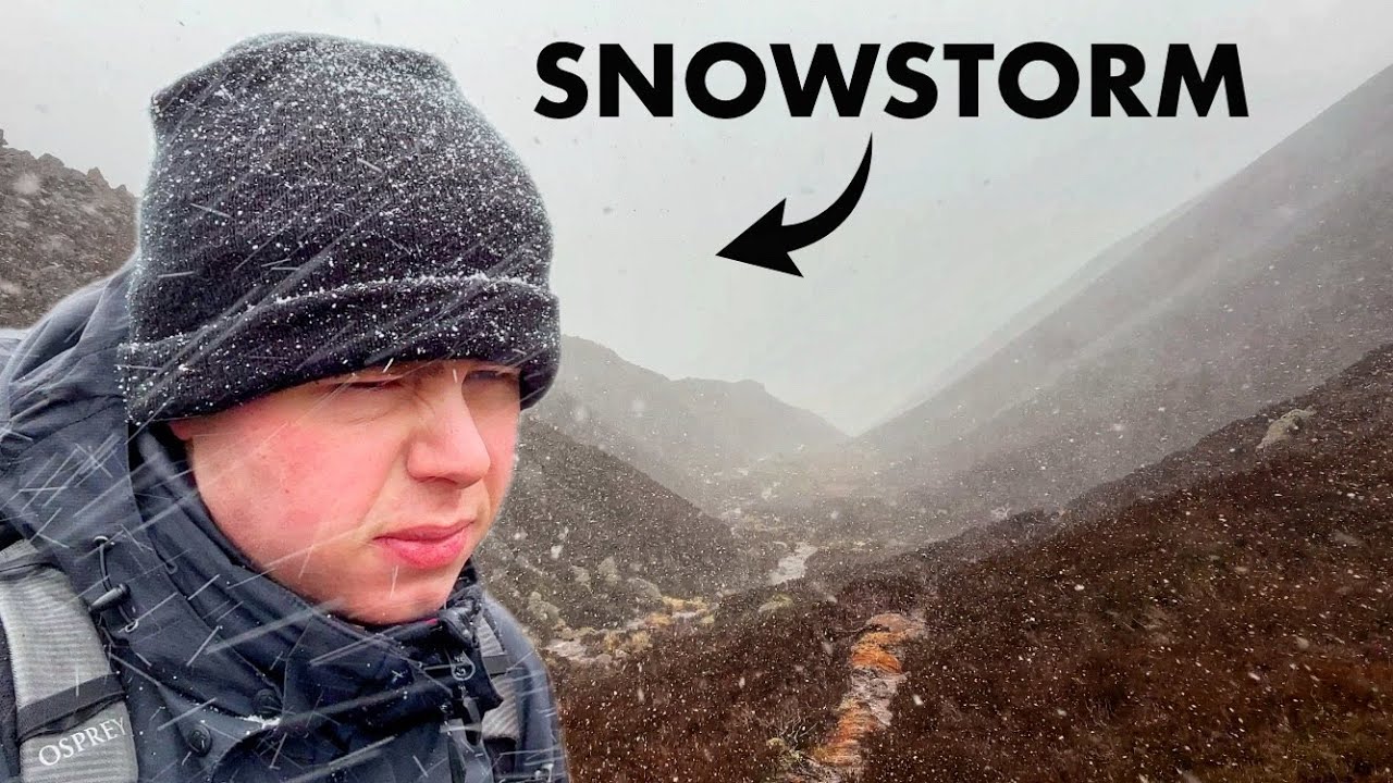 SNOWSTORM Camping In The Cairngorms, Scotland