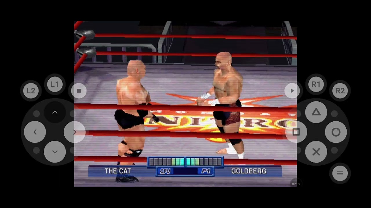Goldberg vs The cat WCW MAYHEM QUEST FOR THE BEST 