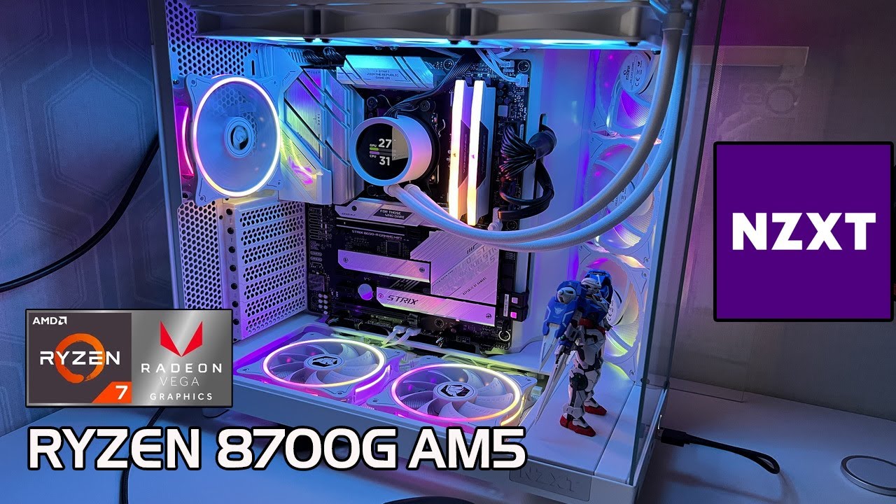 Сборка Игрового ПК на Ryzen 7 8700G/DDR5 32GB 6400Mhz в NZXT H6 FLOW часть 1