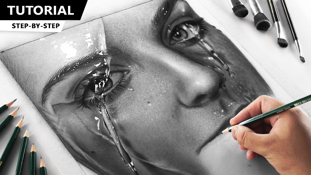 Рисование портрета с мокрым лицом | Учебник для НАЧИНАЮЩИХ