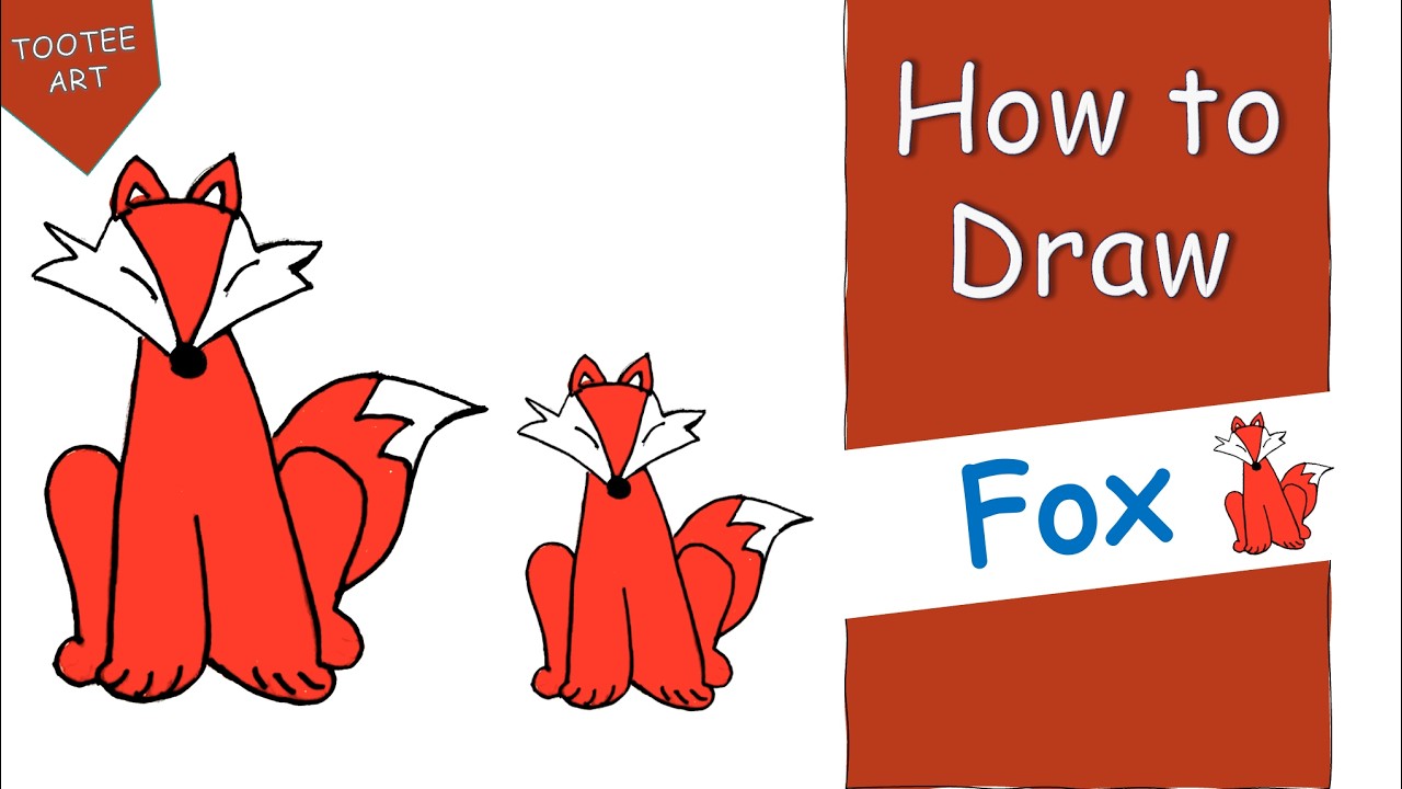 **Fox**- Easy drawing with Ms. Ruhi | Kids learning drawings