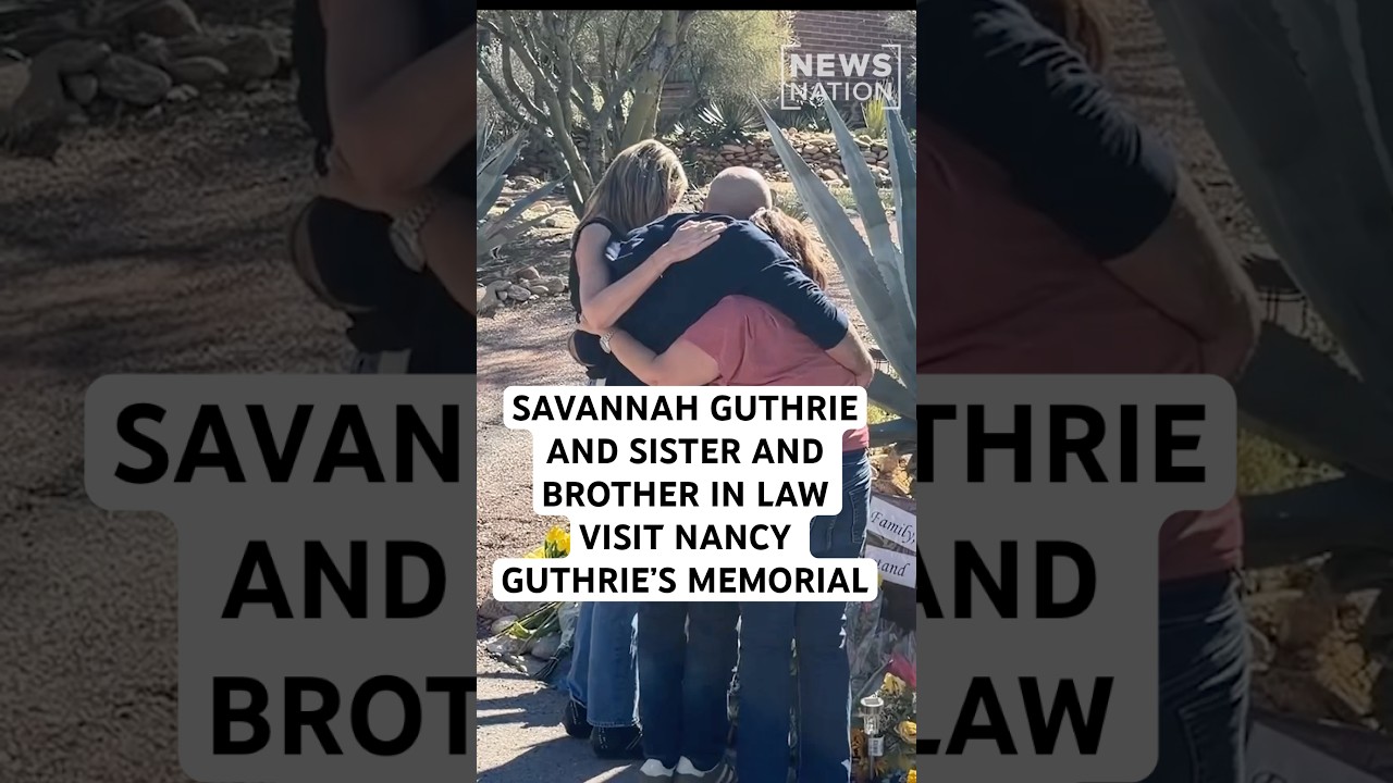 Savannah, Guthrie and Sister and brother-in-law visit Nancy Guthrie&lsquo;s memorial.