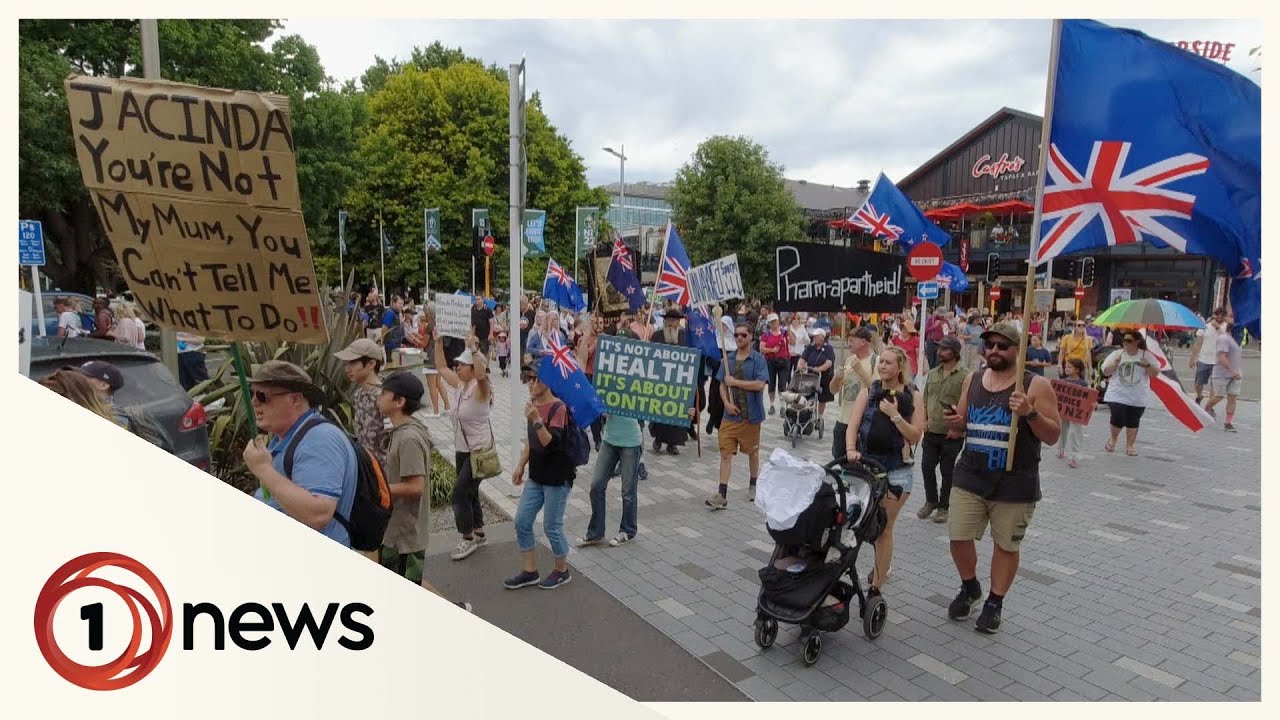 More than 1000 anti-mandate protesters gather in Christchurch