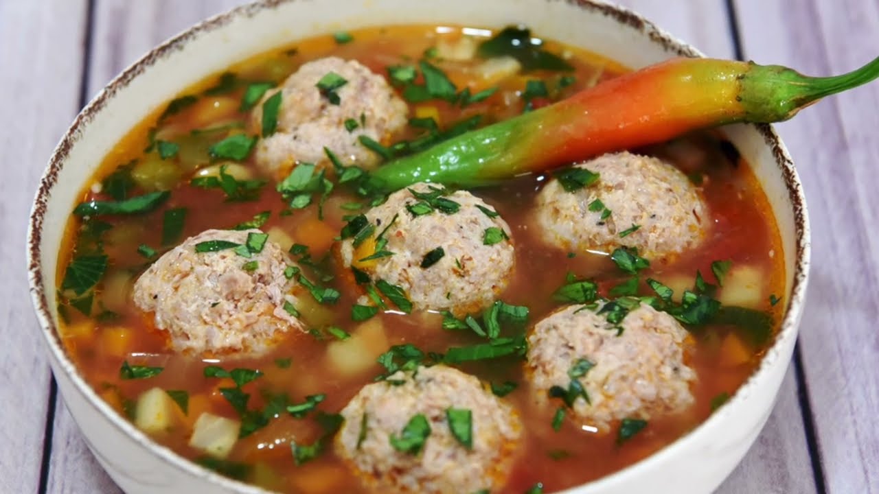 Суп с фрикадельками без яиц и риса в составе. Плотный и вкусный! ❤️