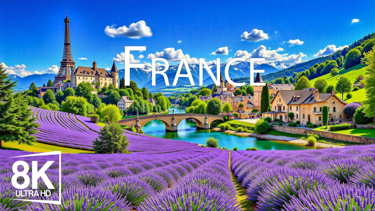 France in 8K &ndash; Blooming Lavender Fields & Peaceful Countryside Scenery