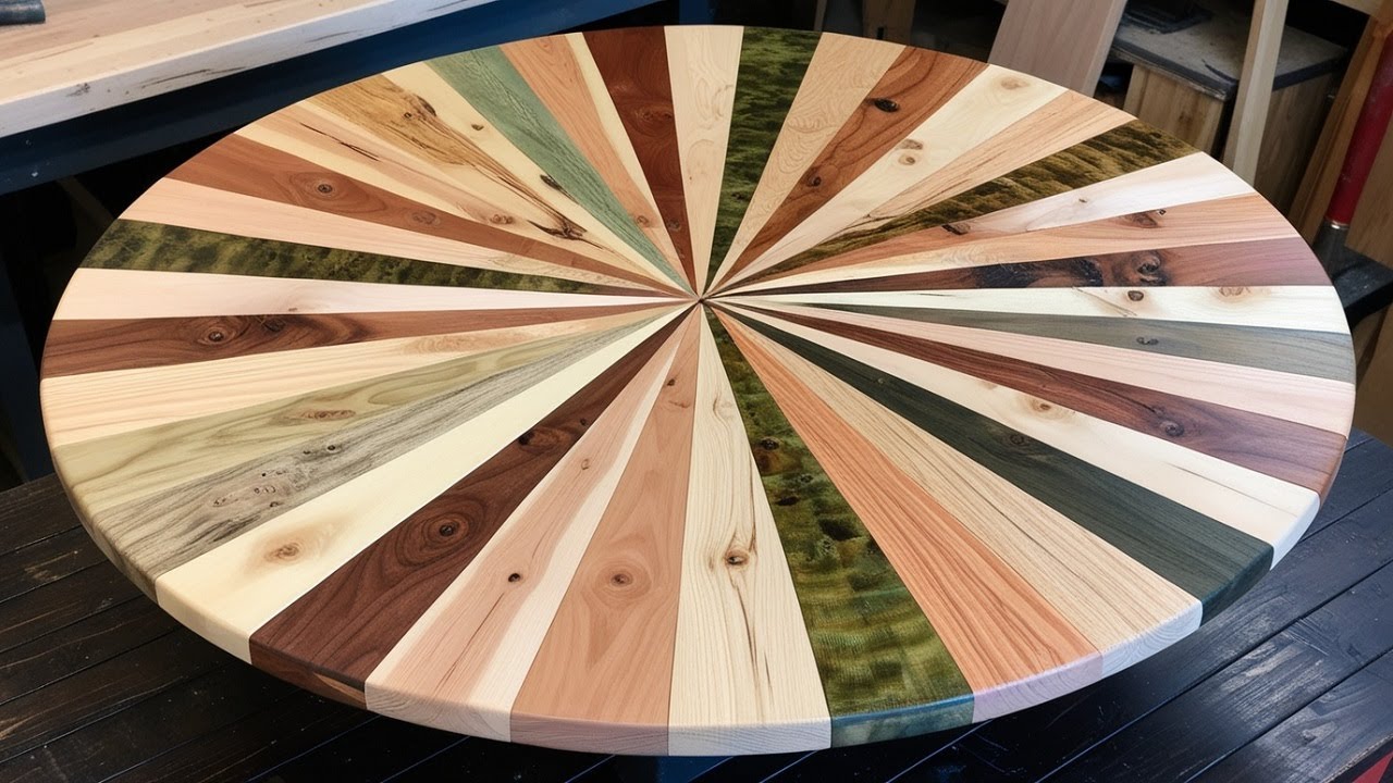 Building A Round Coffee Table With Soft Curved Pieces, Creating A Gentle And Elegant Design