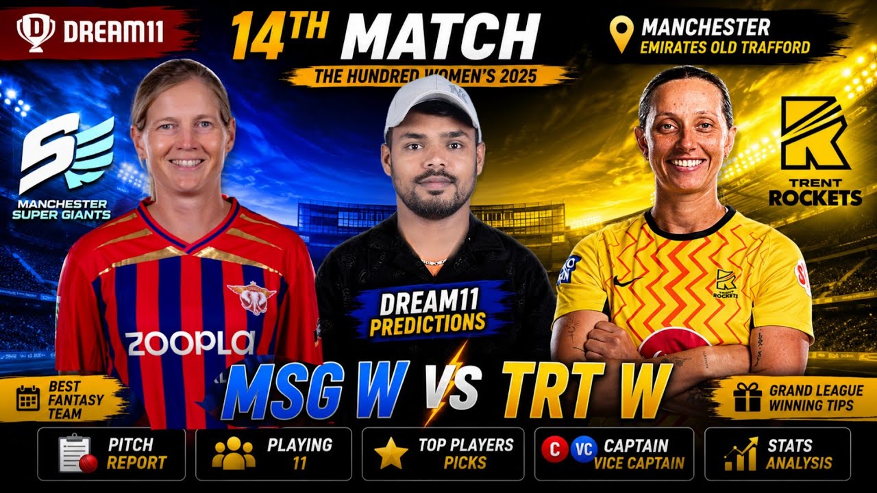 MSG W vs TRT W Dream11 Team Today | The Hundred Women 2026 Match 14 | Best GL Team & Fantasy Tips