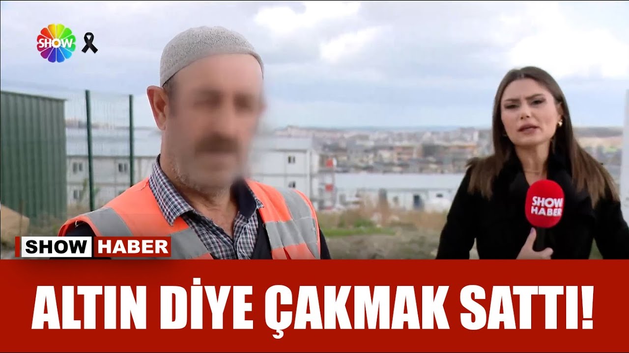 Külçe altın diye çakmak aldı!