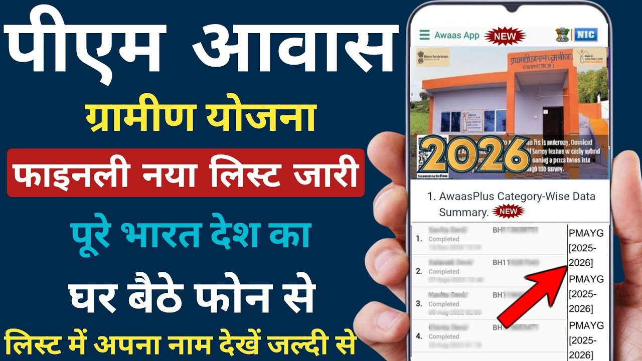 PM Awas Yojana New List 2025-26 | Awas Yojana Ki List Kaise Dekhe 2026 | Indira Awas Ka List Kaise