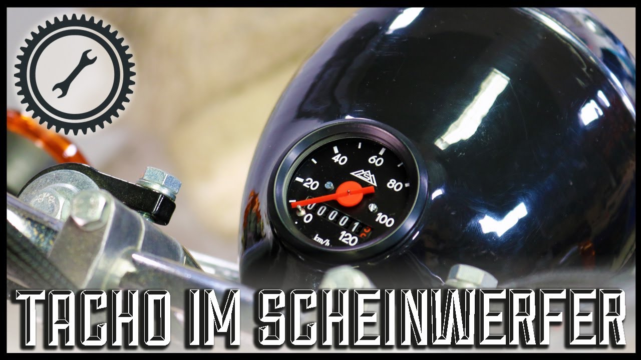 Simson Kugellampe mit Tacho - Prototyp einbauen