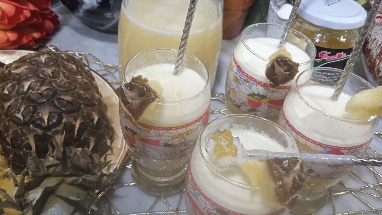 🇩🇿❤️Jus🍍🍌🍊🍋 et confiture d'ananas😋عصير الاناناس،الموز والبرتقال والليمون 🍋ومربى🍍 طبيعي صحي ومنعش 