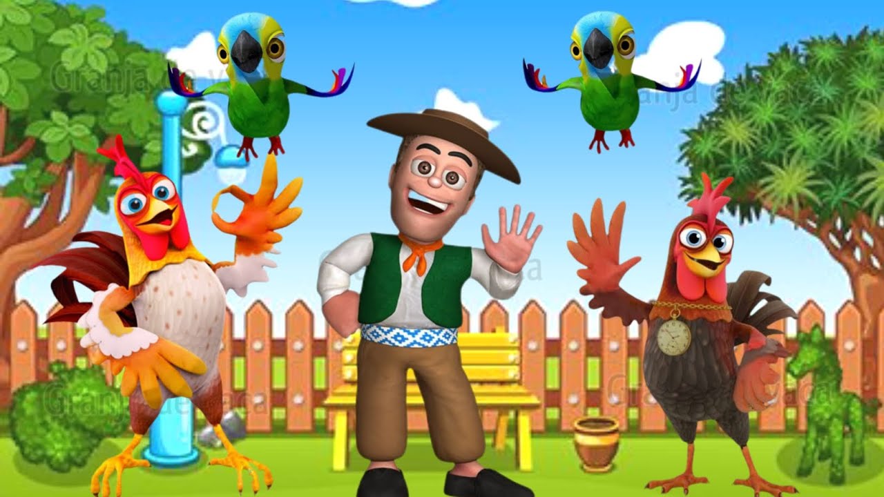 El Pollito pío 3d - el Toro y el Tractor de la Granja -el Pollito y el Tractor de la Granja
