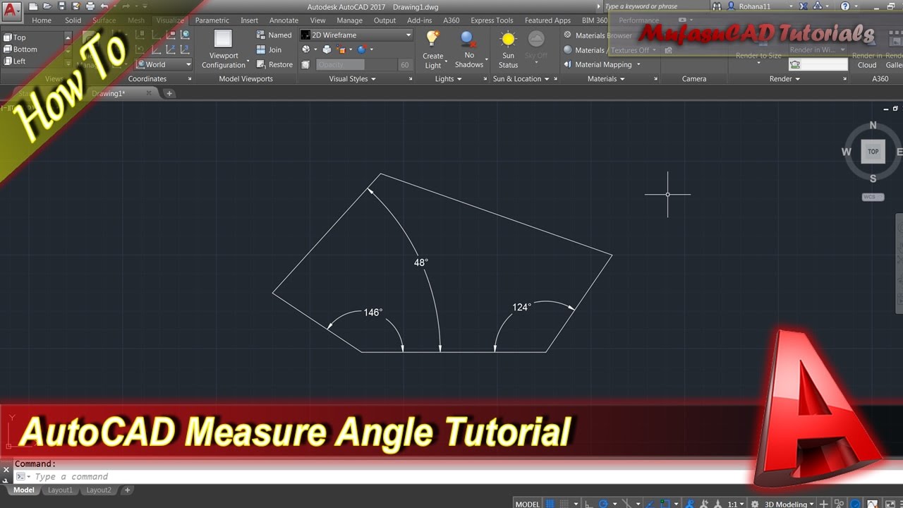 AutoCAD How To Measure Angle