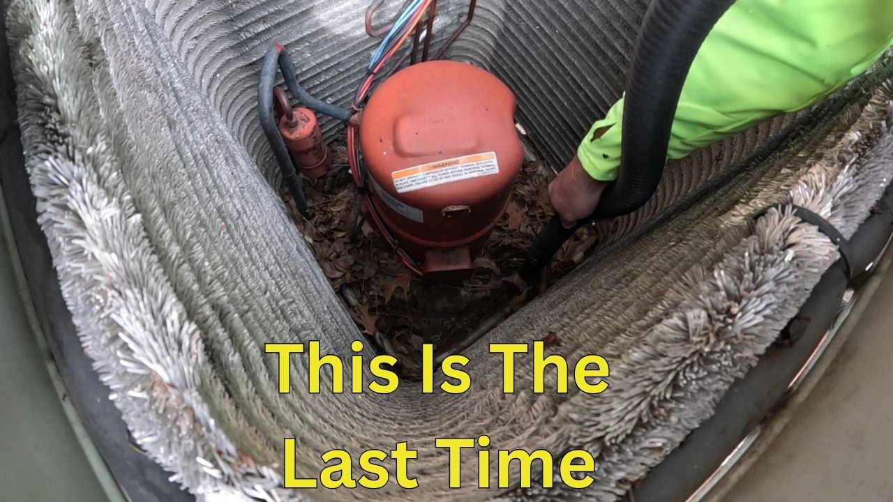 Cleaning Inside My A/C Unit | Removing Leaves, Debris & Using Coil Cleaner