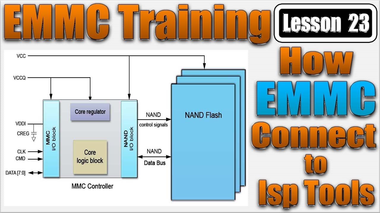 Emmc Training Lesson 23 | How Emmc Connect to Isp Tool | Emmc Power Supply | EMMC VCC | EMMC VCCQ